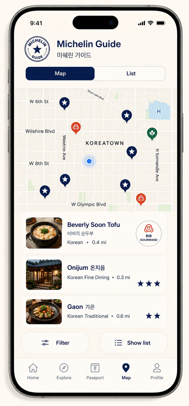 Map of Michelin-marked places near you