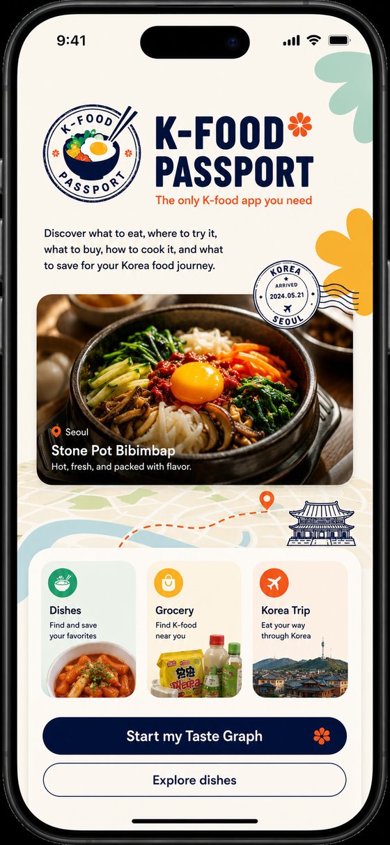 K-Food Passport welcome screen